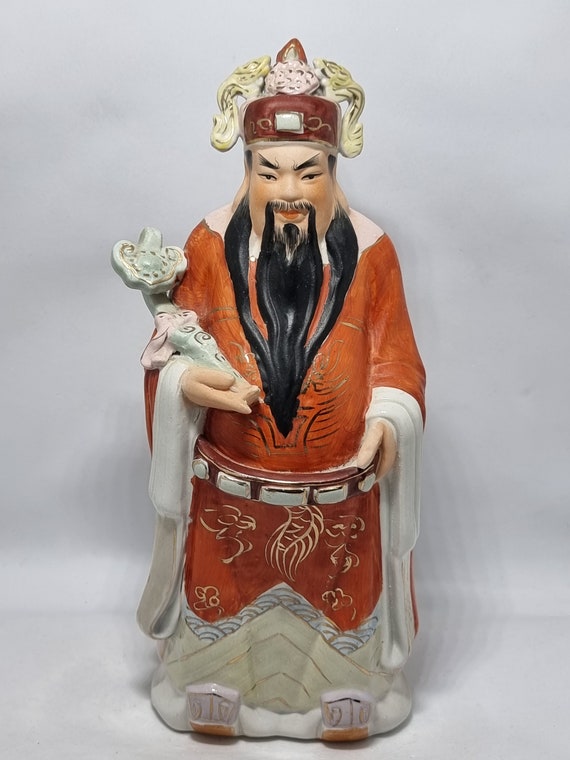 中国古玩　白磁福禄寿人物置物 中国古玩白磁福禄寿人物置物