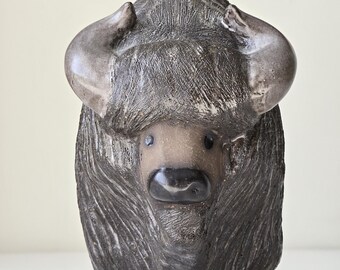Rare Upsala Ekeby Ceramic Bison by Göran Andersson | - Etsy