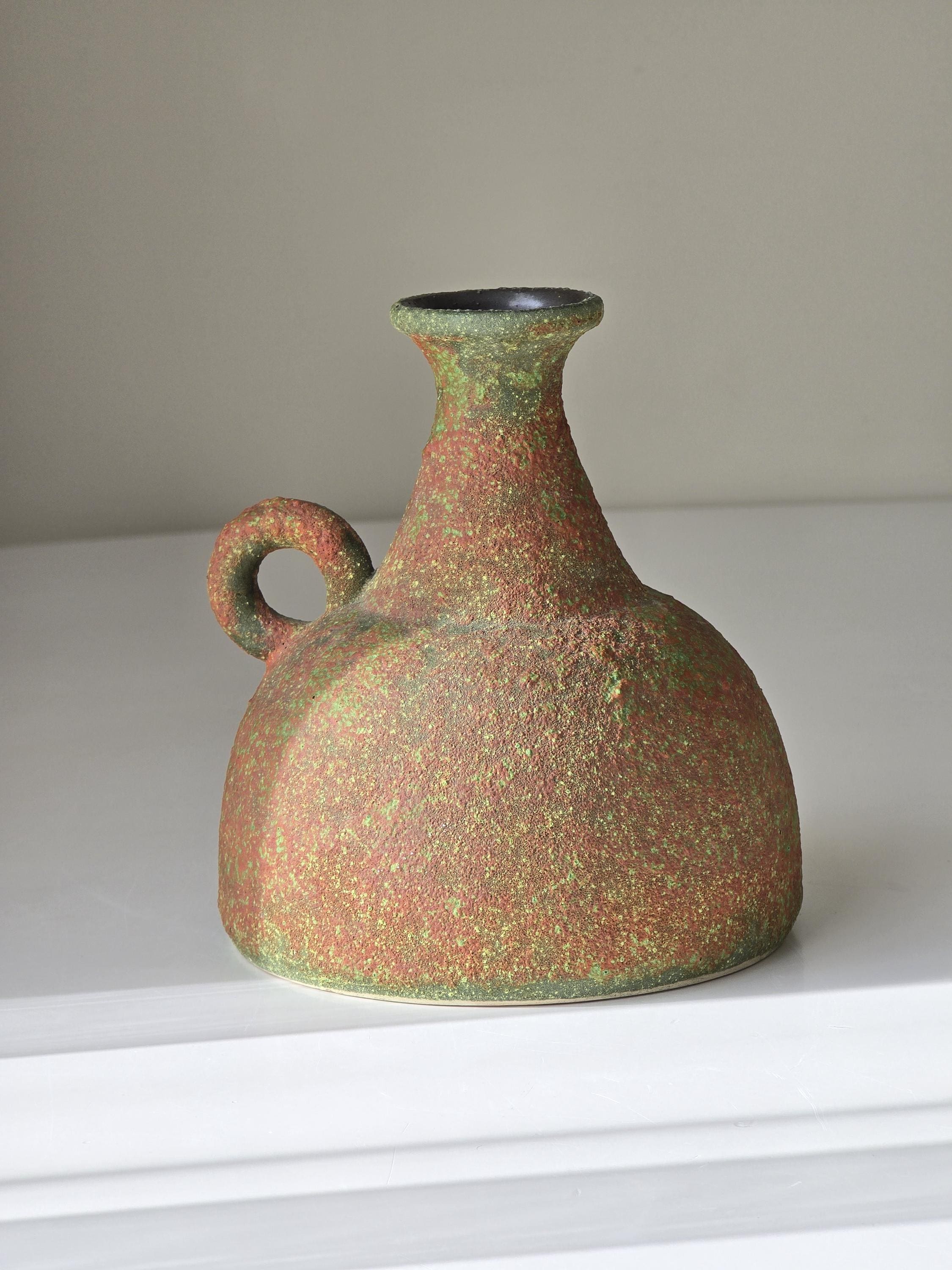 ヴィンテージドイツ製ファットラバセラミック花瓶 – ミッド