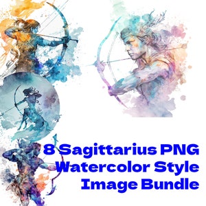 8 images Sagittarius PNG bundle - Horoscope - Digital Download - Instant Download - Cricut files - Cut files - PNG