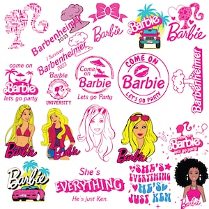 Pacchetto Barbi SVG di 20 immagini - Let's Go Party SVG - Barbi Svg - Download digitale - Download istantaneo - File Cricut - Taglia file - PNG