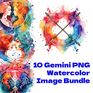 10 images Gemini SVG bundle - Horoscopes - Digital Download - Instant Download - Cricut files - Cut files - PNG