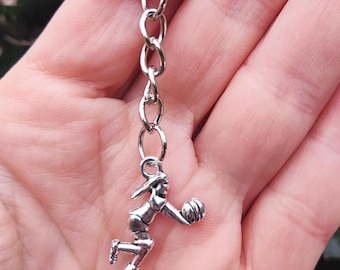 Volleyball Player Keychain, Volleyball Keychain, Gift for Volleyball Player, Volleyball Serve, Volleyball Lover, Sports Keychain, Coach Gift