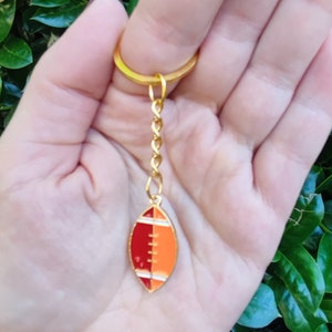 Football Keychain, Sports Theme, Football Fan, Tailgate Keychain, Superbowl, Football Mom, Sports Mom, Football Accessories