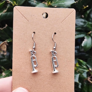 Trumpet Earrings, Wind Instrument Earrings, Gift for Musician, Gift for Trumpet Player, Trumpeter, Gift for Music Teacher, Jazz, Band