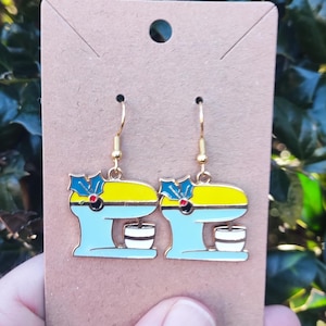 Stand Mixer Earrings, Baker Earrings, Mixer Earrings, Gift for Baker, Chef, Cook, Foodie, Baker Jewelry, Retro Mixer, Culinary, Bakery