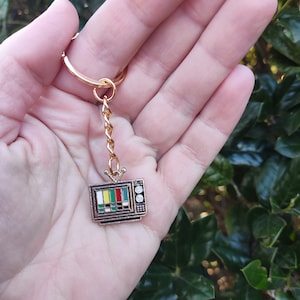 Retro Television Keychain