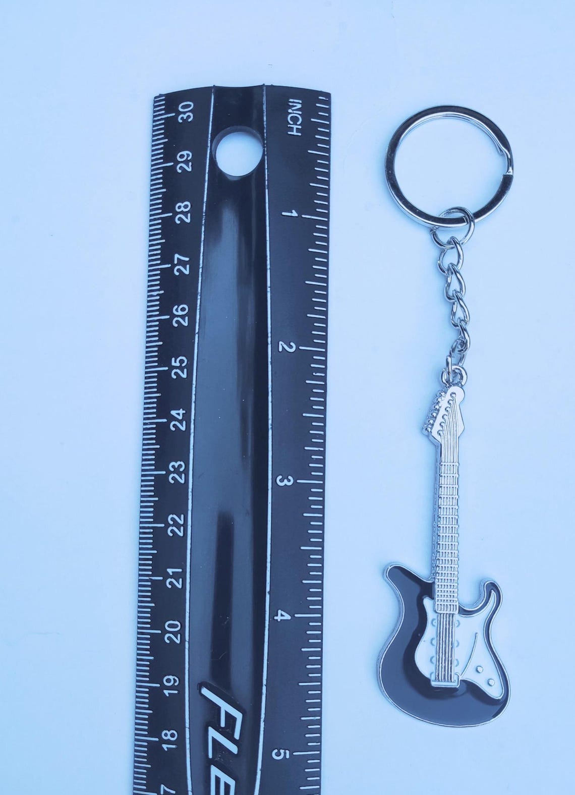 Electric Guitar Keychain, Guitar Keychain, Rocker Keychain, Music ...