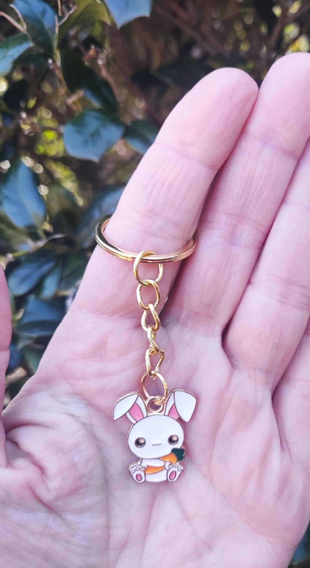 Keychain E Rabbit White Rabbit Keychain, Bunny Keychain, Easter Bunny Keychain, Easter ...