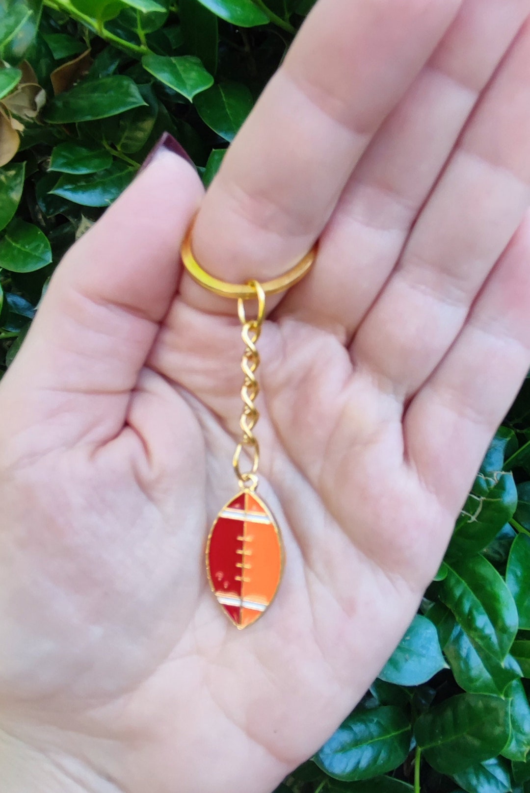 Football Keychain, Sports Theme, Football Fan, Tailgate Keychain, Superbowl, Football Mom