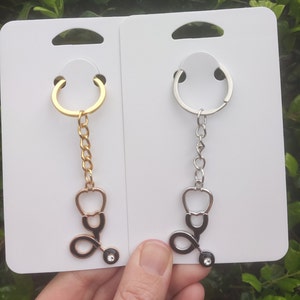 Stethoscope Keychain, Gift for Doctor, Gift for Nurse, Gift for Med Student, Healthcare Worker, Nursing Student, Medical