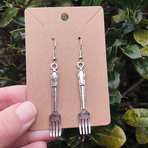 Fork Earrings, Fork, Silverware, Flatware, Cutlery, Mermaid Jewelry, Mermaid Costume, Food, Utensils, Gift for Chef, Cook, Gift for Foodie