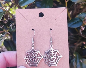 Spider Web Earrings, Cobweb Earrings, Fall Earrings, Spiderweb, Webbing, Goth, Halloween, Goth, Spooky, Gift for Her, Spider Lover, Arachnid