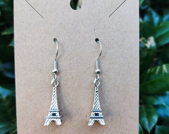 Eiffel Tower Earrings, 3D Eiffel Tower Earrings, Paris, France, French, Gift for Her