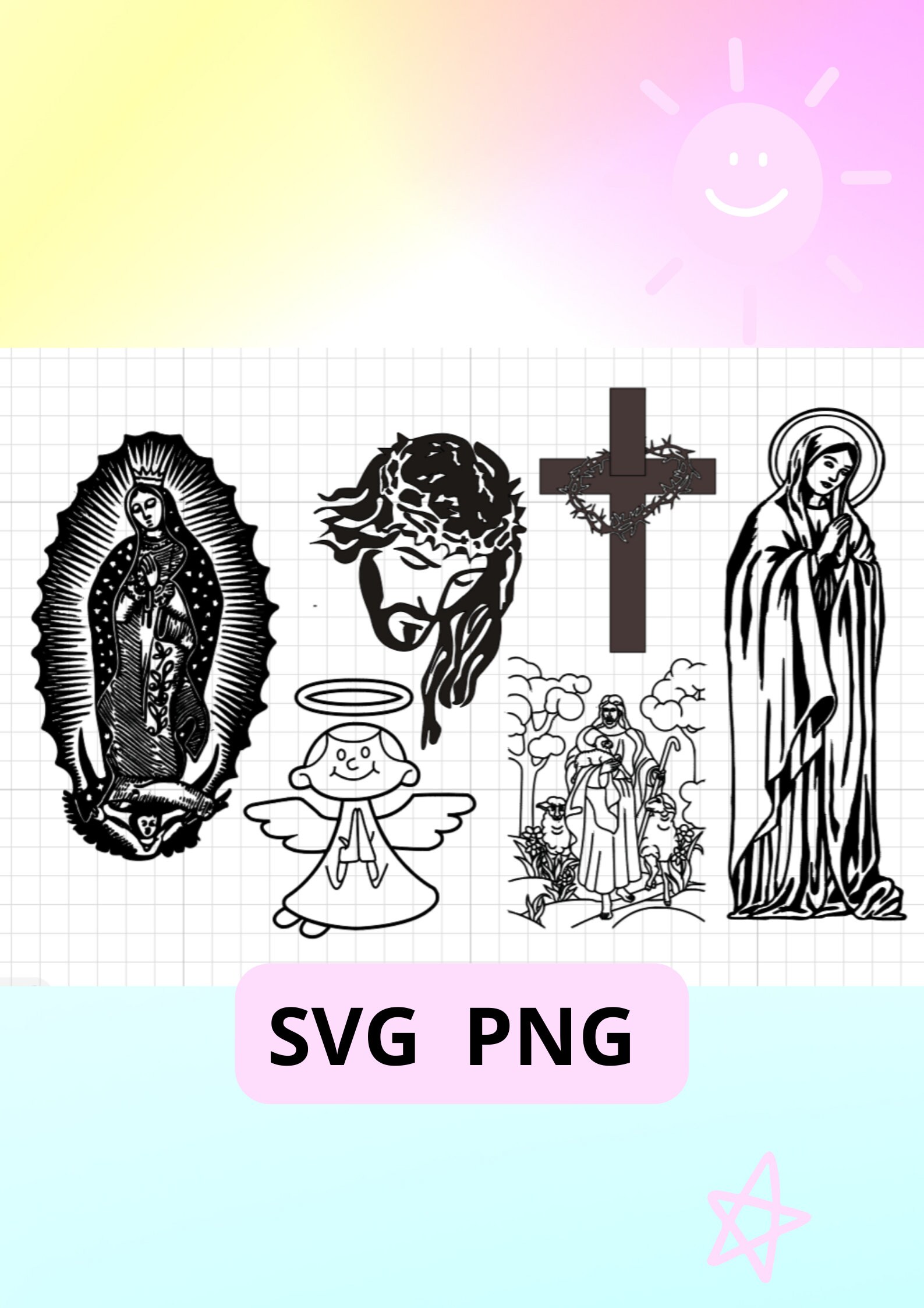 Religious Svg Bundle ,christian Svg ,instant Download, Jesus Svg
