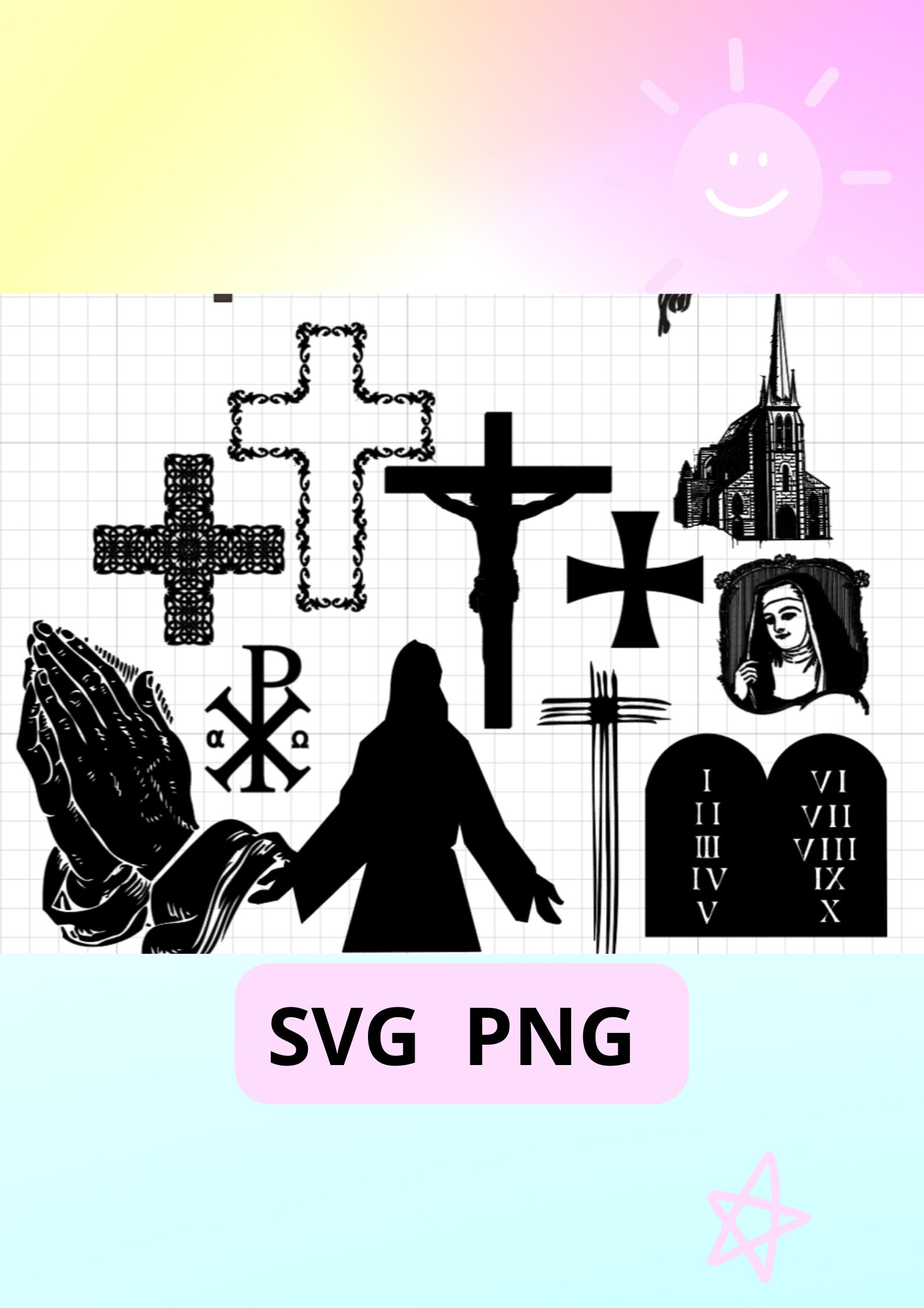 Religious Svg Bundle ,christian Svg ,instant Download, Jesus Svg