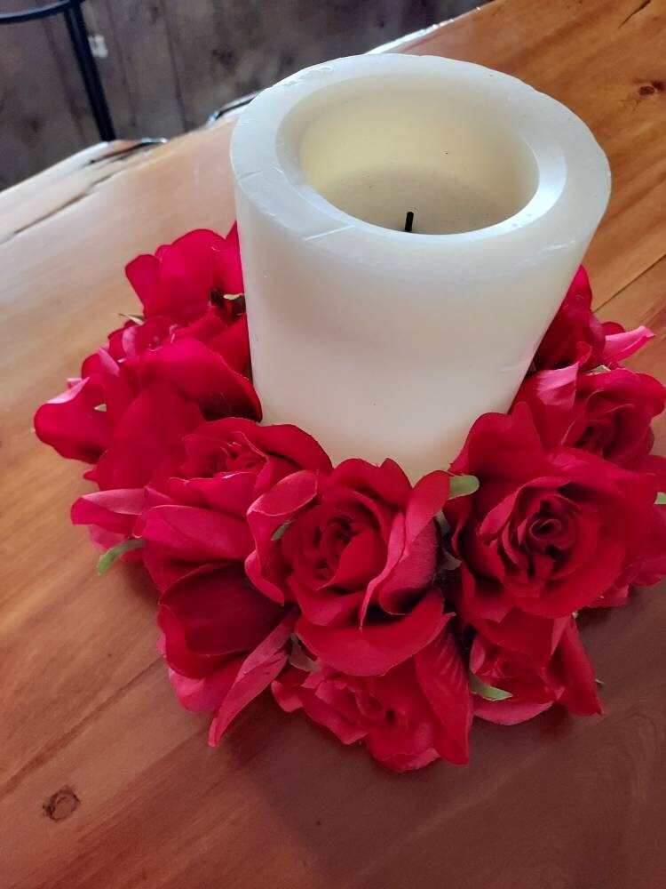 Kentucky Derby Party Decor, Red Rose Centerpiece, Red Rose Decor, Red ...