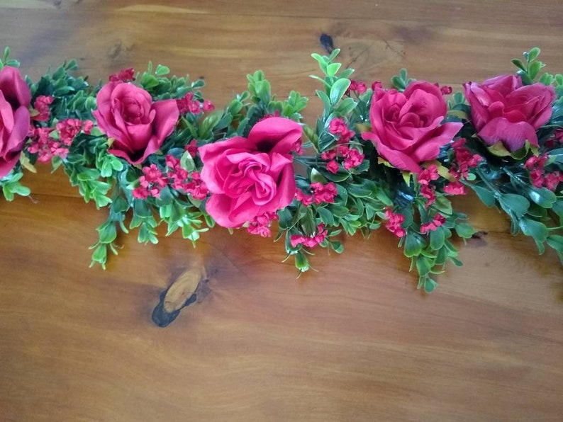 Red Rose Garland Kentucky Derby Garland July 4th Party Etsy