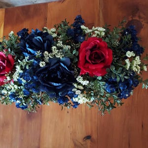 Large Patriotic Centerpiece, Patriotic Decor, Red White and Blue Centerpiece, Patriotic Farmhouse Centerpiece, July 4th Centerpiece