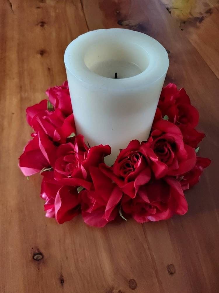 Kentucky Derby Party Decor, Red Rose Centerpiece, Red Rose Decor, Red ...