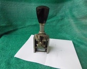 vintage device for press stamp 6 number