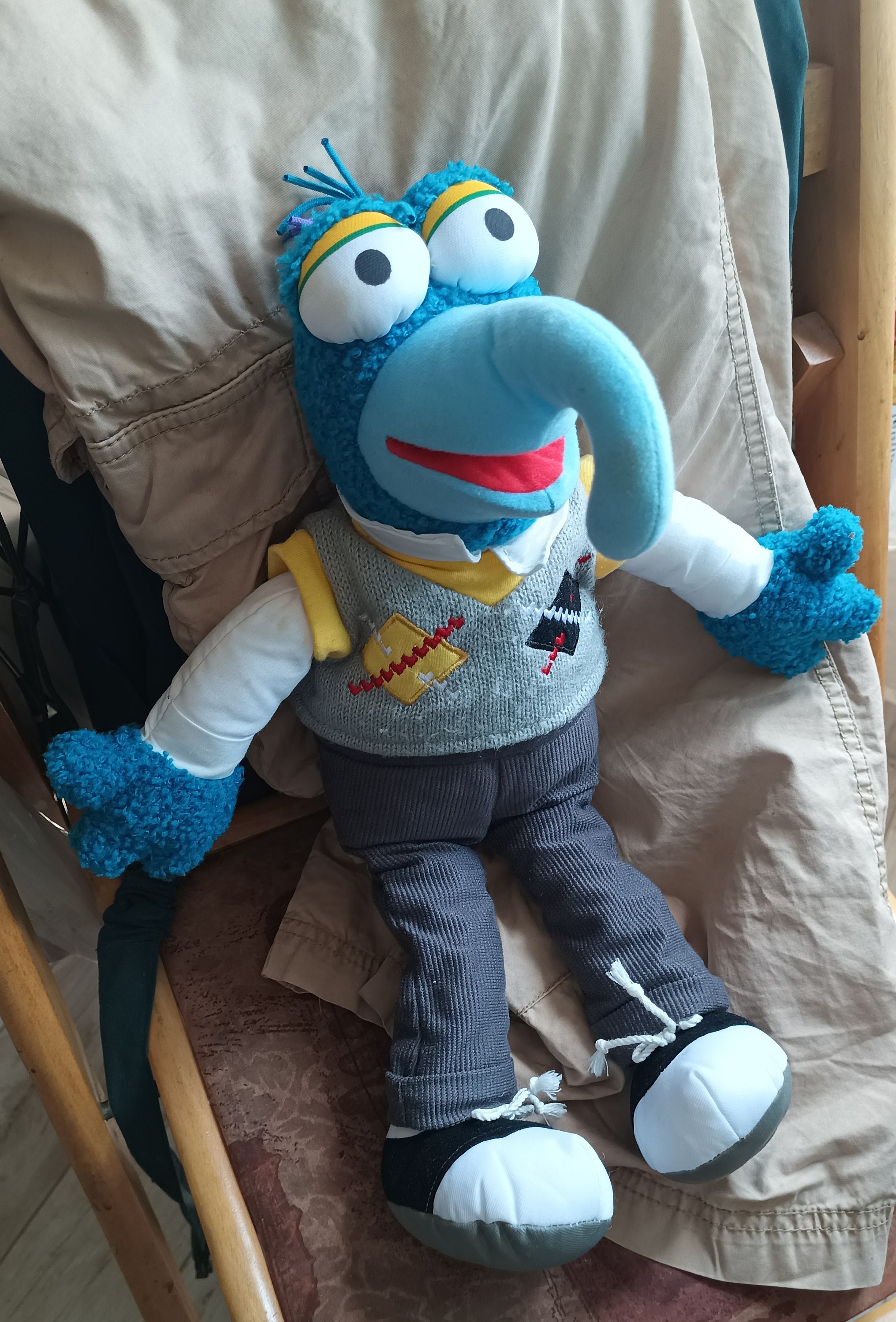 Gonzo Plush Stuffed Bean Bag Doll Muppets Authentic Original 45 Cm Tall