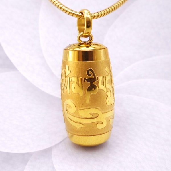 Buddhist cremation jewelry gold / ash jewelry gold Buddha / urn pendant / jewelry urn / urn / memorial jewelry / keepsake