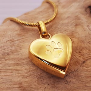 Ashes Jewelry Dog Heart with Paw / Urn / Urn Pendant / Jewelry Urn / Memorial Jewelry / Cremation / Keepsake / Ashes Dog