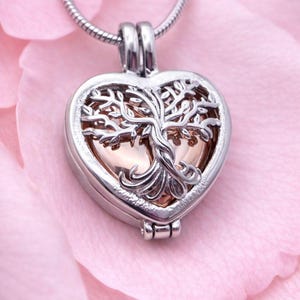 Ascheschmuck Baum des Lebens Herz silber rosegold / Urnen Anhänger / Schmuckurne / Urne / Memorial Jewelry / Asche Anhänger / Einäscherung