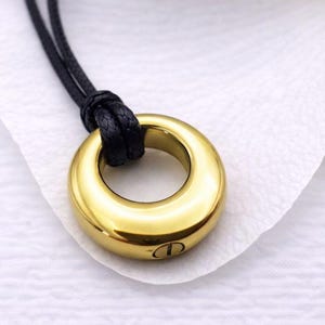Joyería de ceniza Círculo de la vida (oro) / Colgante de urna / Urna de joyería / Joyería conmemorativa / Cremación / Recuerdo / Cremación / Urna