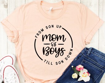 Mom of Boys Shirt, Mothers Day Gift, Mommy T-Shirt, Mommy Tee, Mom Shirt, Mom T-Shirt,Gift For Mom, Trendy Mom T-Shirts, Cool Mom Shirt