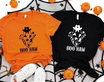 Boo Haw Shirt,Halloween Shirt,Halloween Party T-Shirt,Halloween Costumes,Happy Halloween Shirt, Cowgirl Halloween Shirt, Western Ghost Shirt