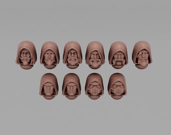 Cabeças encapuzadas do Cavaleiro Espacial