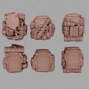 Sacs à dos de combattant des terres désolées | Infanterie humaine