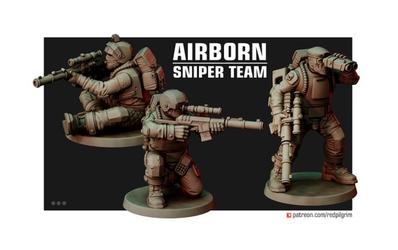 Airborne Desert Hawks Grav-Snipers Red Pilgrim Miniature -  Portugal