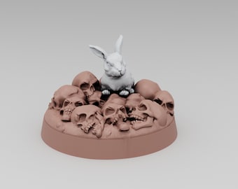 Fluffy White Bunny Rabbit of Caerbannog | D&D Pathfinder Character Miniature 32mm 28mm