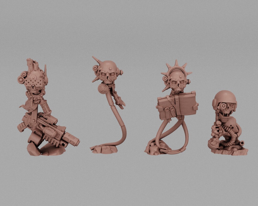 Servoskull Batch 2 4 Necromunda Hive City Gang War Miniature Etsy
