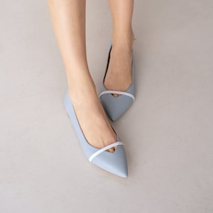 Something Blue Flats With Pointy Toe Wedding Bridesmaids - Etsy