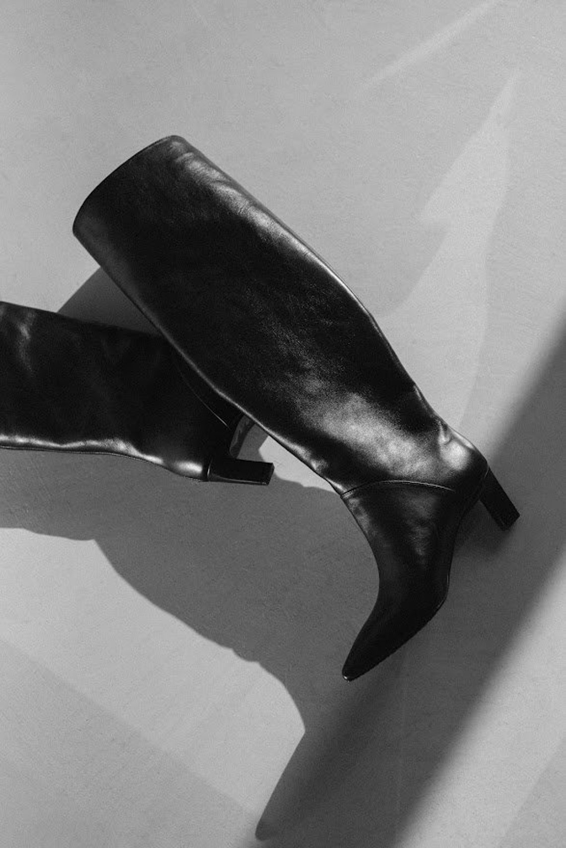 Black Knee High Boots With Kitten Heel Women Over the Knee Etsy