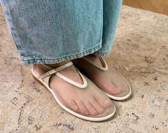 Bailarinas de malla lechosa con puntera anatómica y empeine en V, bailarinas transparentes de rejilla, bailarinas blancas descalzas para mujer con tira en el arco.
