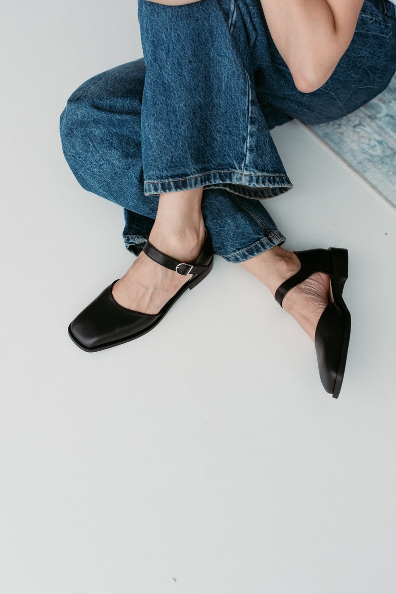 Crisscross Buckle Square Toe Mary Janes