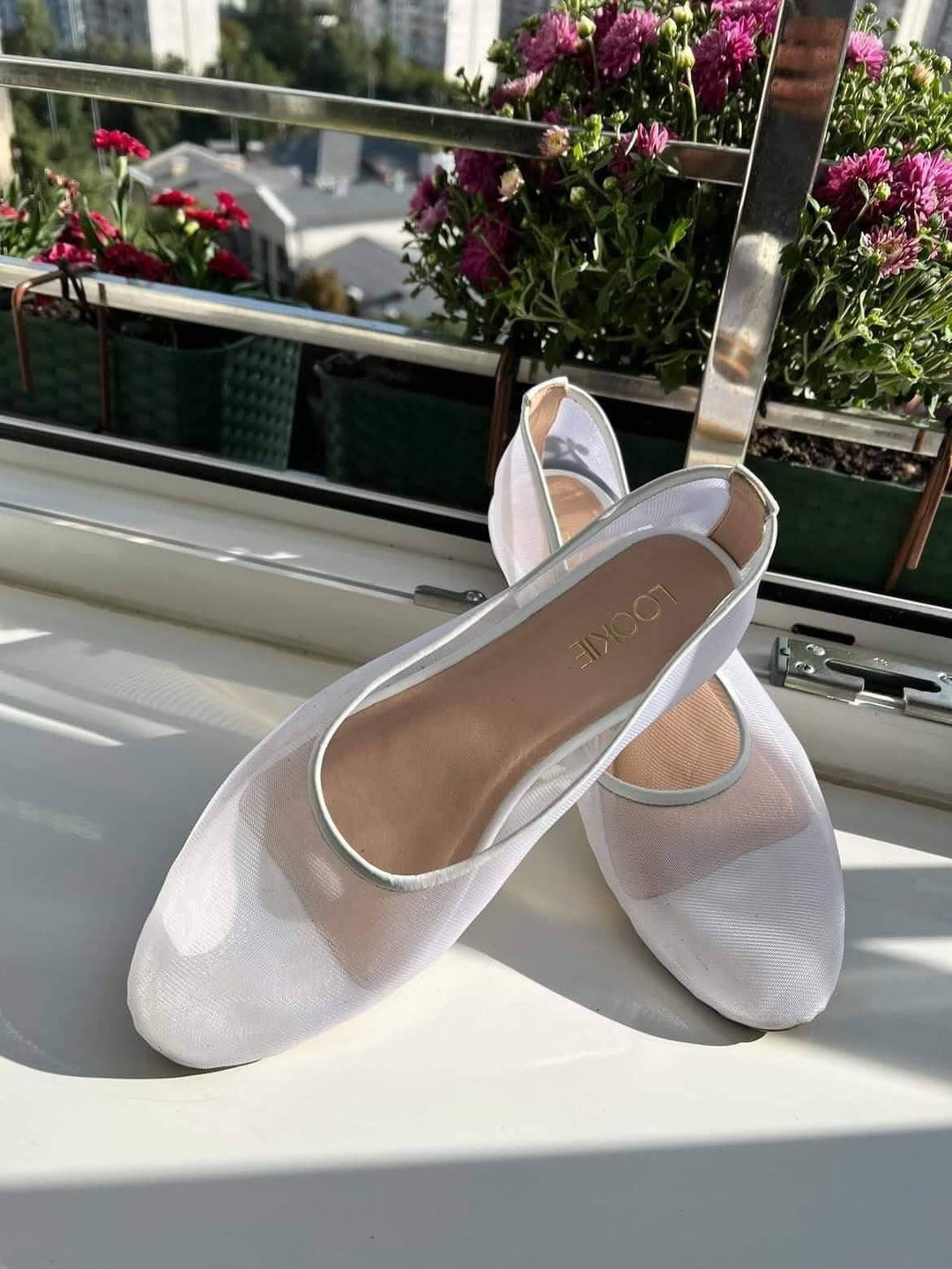 Marsèll almond-toe leather ballerina shoes - White