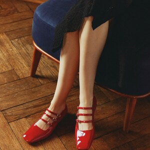 three strap mary janes