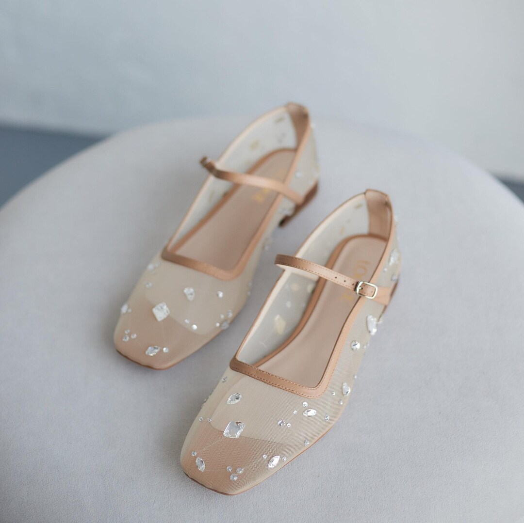 ALAIA Mesh Mary Jane Ballerina Flats | Neiman Marcus