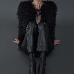 Black Ankle Boots With Kitten Heel, Women Ankle Booties With Pointy Toe