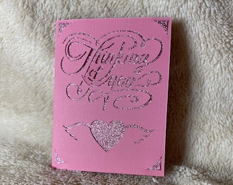 Thinking of You Sympathy Cut Out Greeting Card