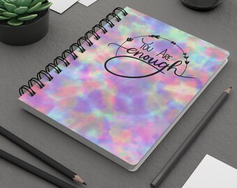 Gratitude and Self Care Tie-Dye Spiral Bound Journal