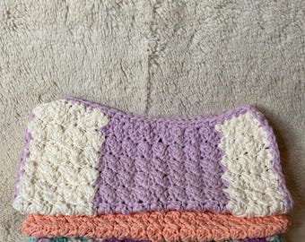 Hand Crocheted Acrylic Wash Cloths--11 in x11 in Crocheted Dish Cloths--Handmade Scrubby Wash Cloths--Colorful Dish Cloths