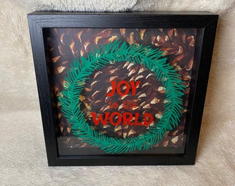 Christmas Winter Themed Shadowbox 9x9 Holiday Home Decor