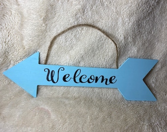 Welcome Home Arrow Sign Handmade Simple Home Wall Decor